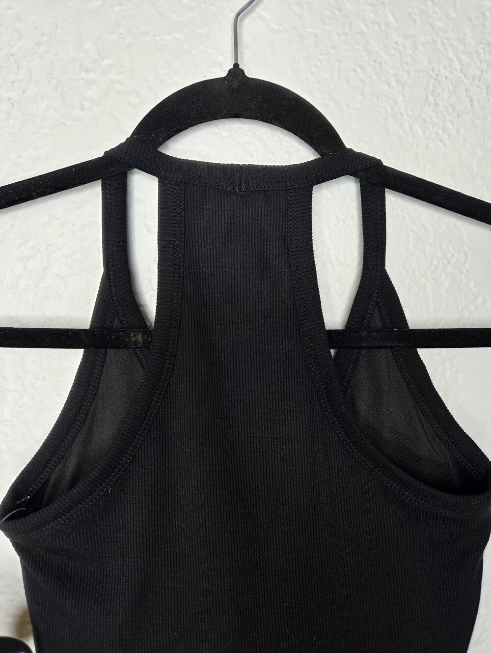 Klassy Network Black Ribbed Strappy Racerback Tank Top W CB Size Small NwT Brami - Picture 7 of 16